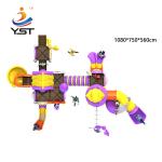 High quality kids toy outdoor playground plastic combined slides for sale