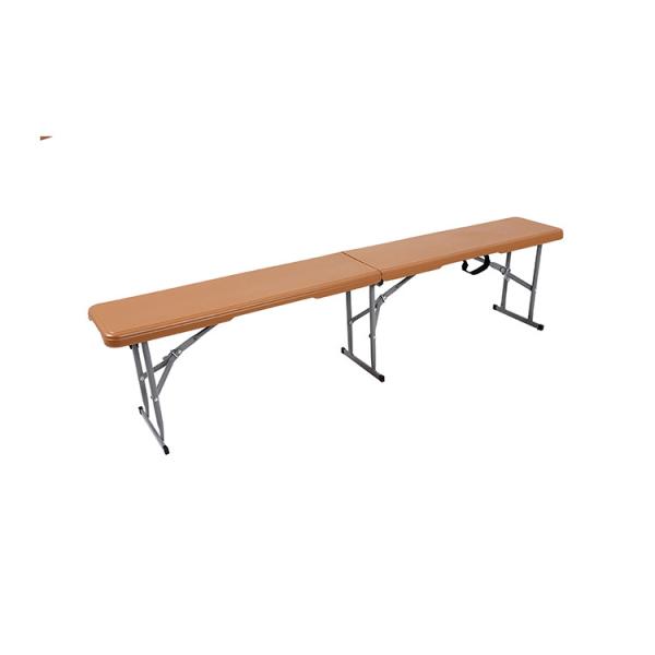 Buy cheap Brown Blow Molded Plastic Folding Bench Seat 6 Foot Match The Table from wholesalers