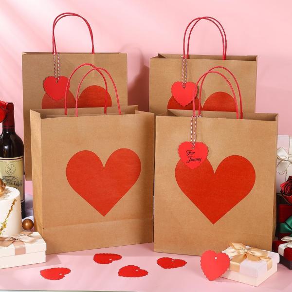 Buy cheap Gravure Printing Personalized Kraft Paper Bag for Valentine's Day Retail Gift Shopping from wholesalers