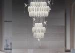Ceramic Porcelain White Flower Decorative Chandelier Wedding Pendant Lamp For