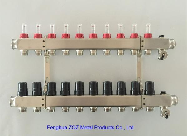 Buy cheap 10 Port Stainless Steel 304 Underfloor Heating Manifold Set , China OEM Stainless Steel Manifold for Floor Heating from wholesalers