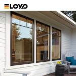 Hurricane Impact Windproof Fixed Window Aluminium Anthracite Grey For Apartment