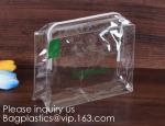 Transparent Plastic Cosmetic Organizer Bag Pouch With Zipper Closure,Travel