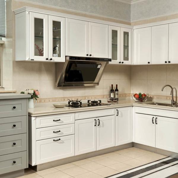 Buy cheap Wood PVC Cupboard 40mm Modern Luxury Modular Kitchen Cabinets from wholesalers