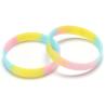 Buy cheap Fixed Color Personalized Pink Rubber Bracelets Fashionable Custom Logo from wholesalers