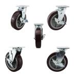 Polyurethane 660LBS 8 Inch Side Brake Heavy Duty Casters