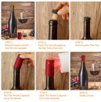 Custom Wine Bottle Cork With Black Plastic Top PVC Heat Shrink Capsule Bottle