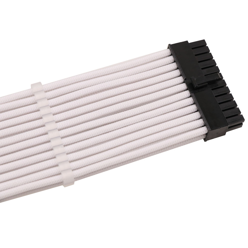 Sleeved Extension cable ATX Power Cables Kits Power Supply cable Kits Pure White