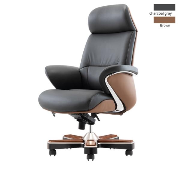 Buy cheap Adjustable Lifting Function Lift Chair Italian Light Luxury Leather Boss Office Chair from wholesalers