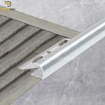 11mm Tile Edge Protection Strip , Polish Silver Round Aluminum Strip For Tiles