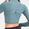 Buy cheap Zipper Closure Women Yoga Jacket Stretchy Cropped Workout Jacket from wholesalers