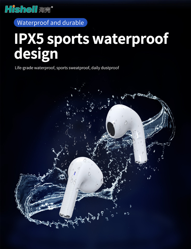 IPX5 ABS HiFi Buds Bluetooth Earphones F70 Waterproof With Type C Connector