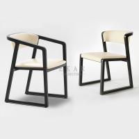 Buy cheap Modern Wood Frame White Leather Dining Chair product