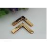 Buy cheap Accept OEM light gold 40 mm right-angle metal corner protector for wooden box decorative from wholesalers