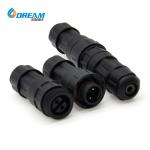 IP68 Waterproof Connector Screw Male Female Circular 2 3 4 Pin M16 Cable LED