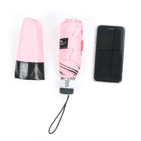 Buy cheap Women Pink Small Lightweight Umbrella , Foldable Uv Ultra Compact Umbrella from wholesalers