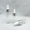 Buy cheap 10ml 15ml Glass Cosmetic Bottles Straight Shape With Aluminum Oil Dropper from wholesalers