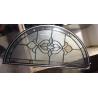Buy cheap Arched Door Leaded Glass with brass zinc patina caming for front doors from wholesalers