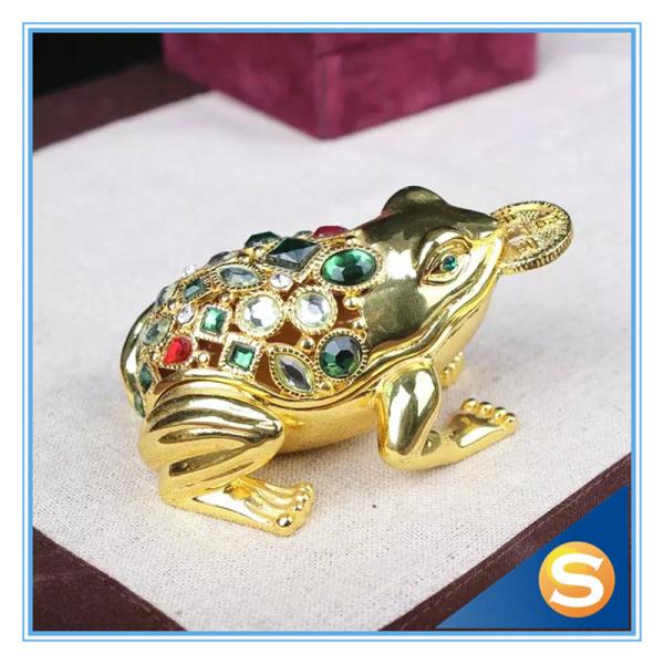 Buy cheap Custom Fashion Animal Shape Rhinestone Frog Trinket Box For Gift AB108A from wholesalers