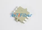 Multimode LC Quad Fiber Optic Adapter with ABS Housing , Ceramic Sleeve