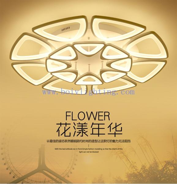 Buy cheap Modern Flower Graphic Design LED Lighting Ceiling Lamp Lights 138w 840*840*150MM from wholesalers