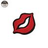 Buy cheap Sexy Red Lips Sew On Embroidered Patches / Custom Sew On Badges Eco Friendly from wholesalers
