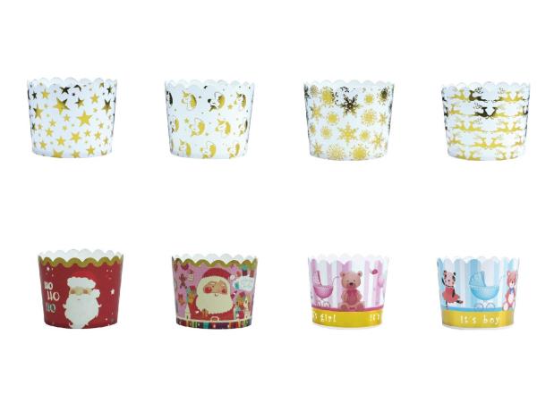 Buy cheap Decorative Food Grade Christamas Paper Cupcake Case Muffin Liners Mini Cupcake Wrappers from wholesalers