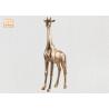 Buy cheap Gold Leaf Fiberglass Giraffe Sculpture Standing Animal Figurines Table Statue from wholesalers