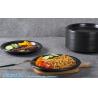 Buy cheap Reusable Plastic Plates, 9 Inch 150 Pack Food Grade Material BPA Free Black Dinner Plates from wholesalers