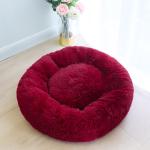 High Quality Warm Plush Pet Bed Luxury Ultra Soft Fluffy Donut Cuddler Cats Dogs