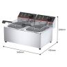 Buy cheap 8L Double Tanks Countertop Deep Fryer For Electrical Potato Chip Frying from wholesalers