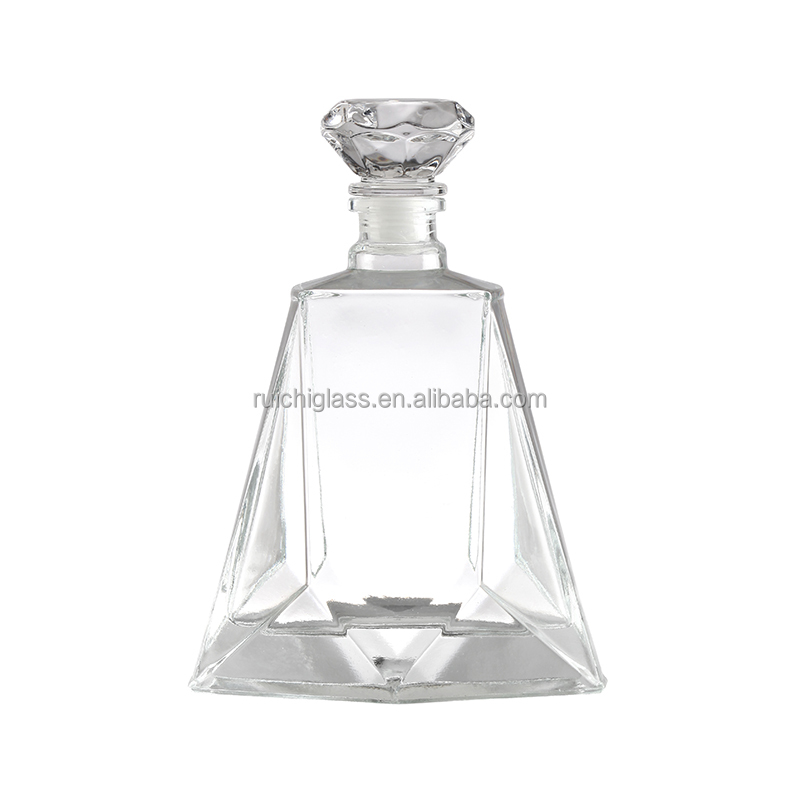 Fashion Design Glass Bottle for Whisky Brandy in Beverage Industrial