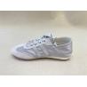 Buy cheap Flat Womens Satin Sneakers OEM Lace Up Running Shoes And Color Bars from wholesalers
