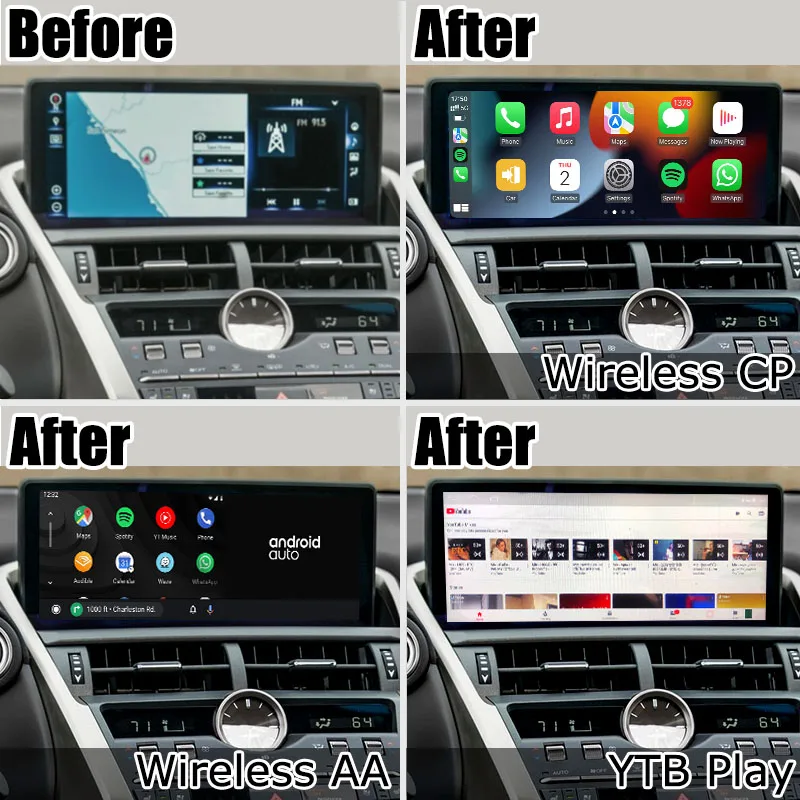 Qualcomm base Android 11 8+128GB Lexus NX300 NX300h NX200t android carplay video interface