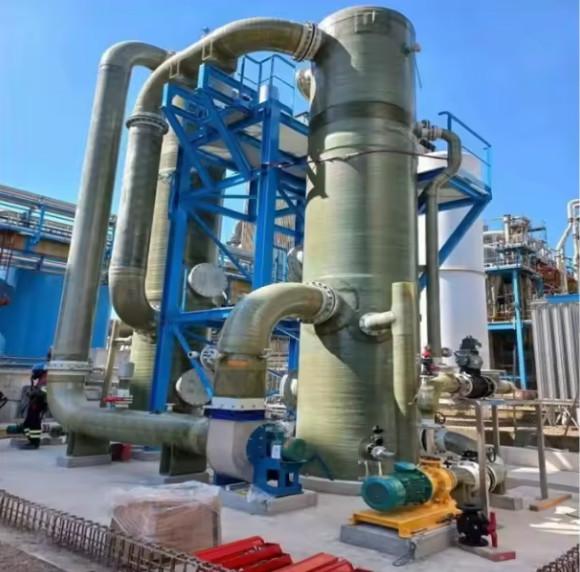 Buy cheap Long Service Life Waste Gas Desulfurization Tower FRP GRP Washing Dust Tower from wholesalers