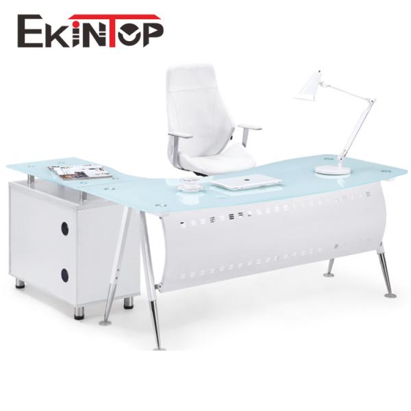 Buy cheap Convertible Tempered Glass Desk For Computer 2400mm×2055mm×750mm Size from wholesalers