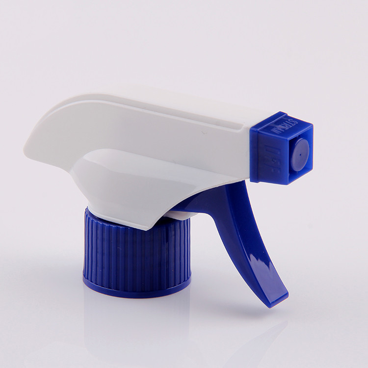 Blue White 28mm Spray Trigger ODM Spray Bottle Trigger Heads