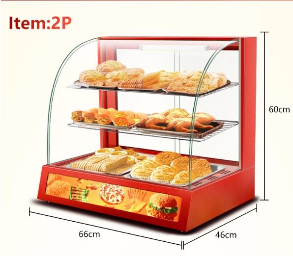 Stainless Steel Commercial Food Display Warmer in with 3 Layers and Easy Operation