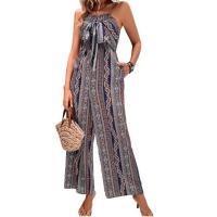 Buy cheap Oem Apparel Manufacturers Women'S Sleeveless Halter Tied Backless Belted Wide product