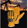 Buy cheap Heavy Oil And Chemical Resistant Insulation Cowhide Leather High Impact Reduction Oil field Working Cotton Palm Gloves from wholesalers