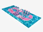 Pink Inflatable Water Obstacle Course Outdoor Park For Summer