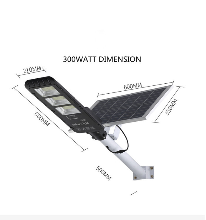 Remote Control 300w Led Solar Street Lights Outdoor For Garden