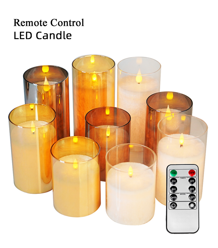 Energy Saving Plastic Electric LED Candle With Remote Control