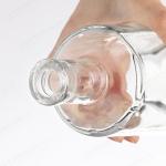 Customized 750ml Flat Empty Cylindrical Bottle for Whiskey Gin Rum in Custom