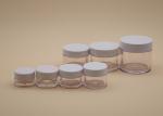 Clear PETG Round Cream Jar ABS White Cap High Durability Not Easily Broken