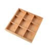 Buy cheap Wooden nine compartment dinner plate Bamboo custom Multifunctional food dinner plate from wholesalers