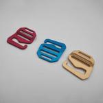 Luggage Plastic Tri Glide Buckle 38.8mm*33.2mm Gold Slide Buckle