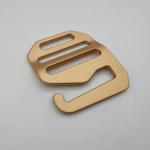 Luggage Plastic Tri Glide Buckle 38.8mm*33.2mm Gold Slide Buckle