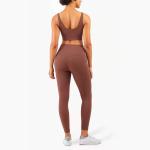220gsm Buttery Soft Squatproof Interlock Yoga Activewear Sets Workout Sports Bra