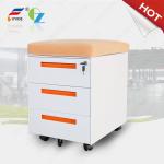 3 drawer Mobile pedestal cabinet FYD-H001,sliver color,five casters,3 section